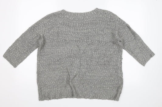M&Co. Womens Grey   Pullover Jumper Size S