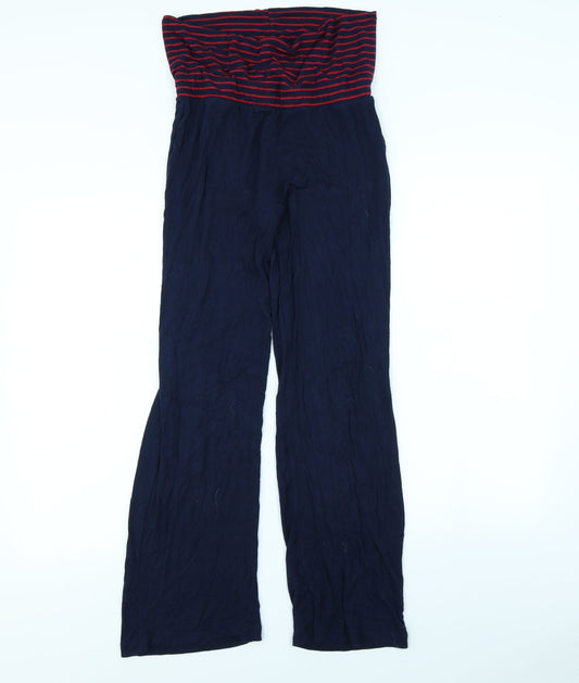 Preworn Womens Blue Striped  Trousers  Size 8 L29 in