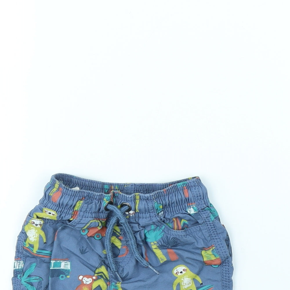 TU Baby Blue Spotted  Cropped Trousers Size 9 Months  - PALM TREE