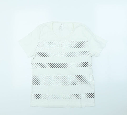 BM collection Womens White   Basic T-Shirt Size M