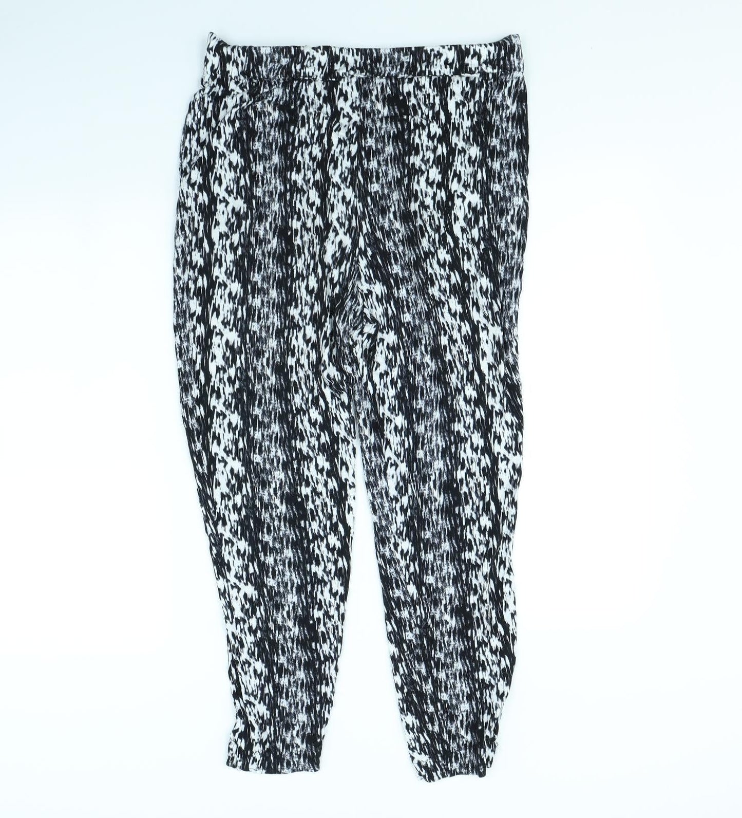 Classic Womens Black Striped  Trousers  Size 12 L30 in