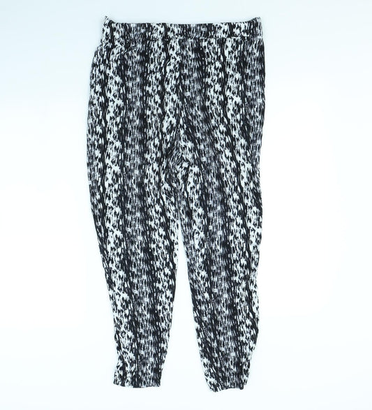 Classic Womens Black Striped  Trousers  Size 12 L30 in