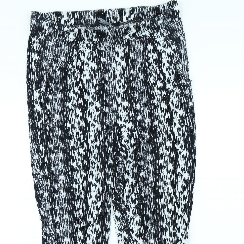 Classic Womens Black Striped  Trousers  Size 12 L30 in