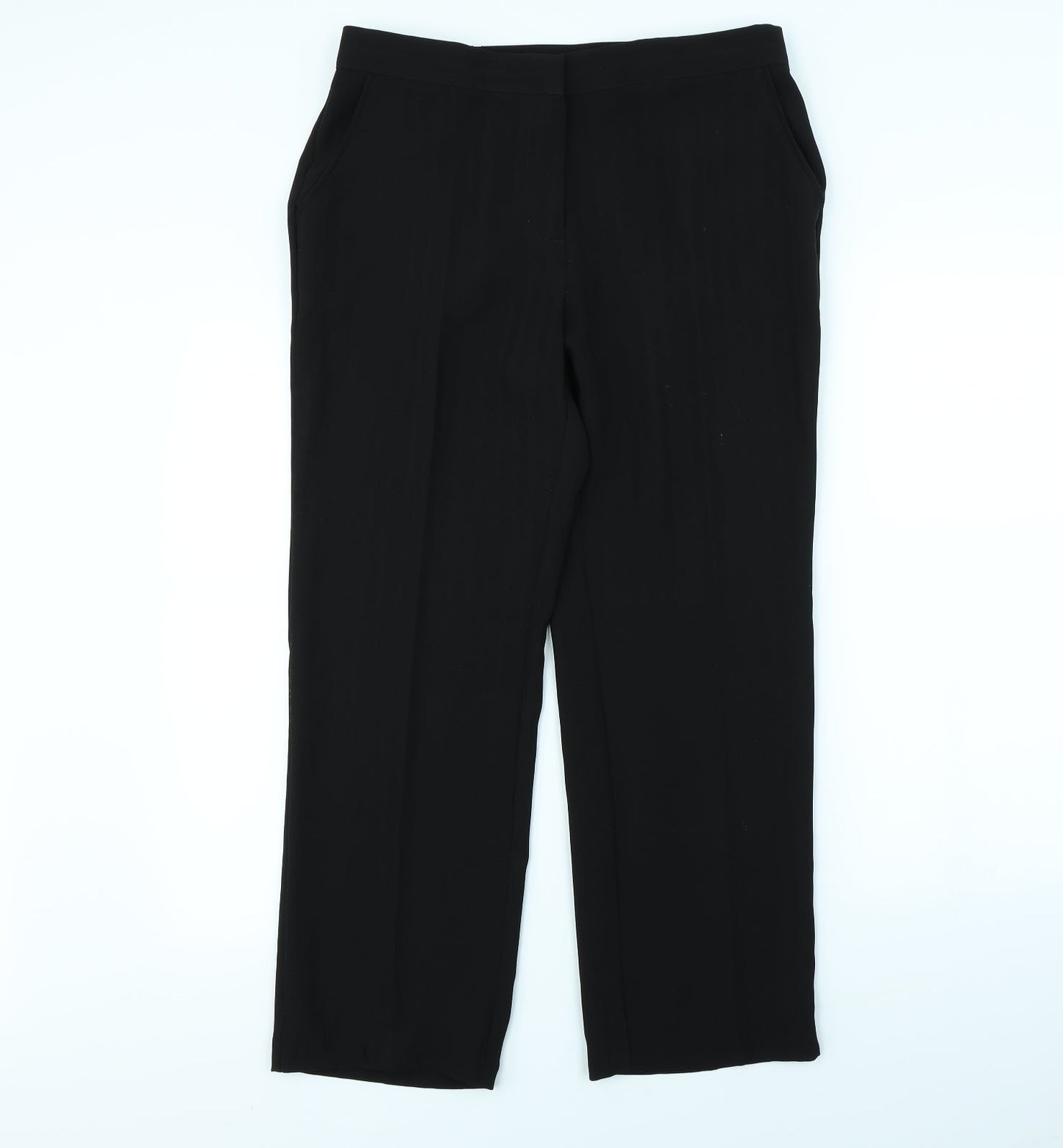 Preworn Womens Black   Trousers  Size 34 in L30 in
