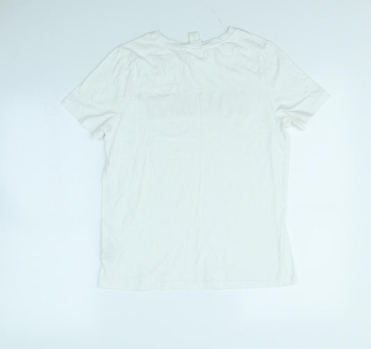 H&M Womens White   Basic T-Shirt Size S