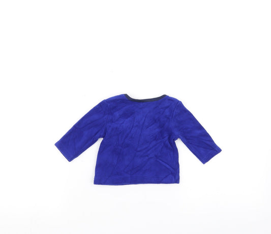 George  Blue   Pullover Jumper Size 0-3 Months  - Dinosaur