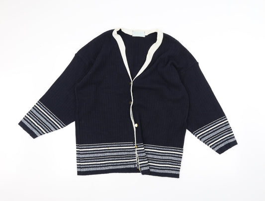 The Edinburgh Collection Womens Blue   Cardigan Jumper Size M