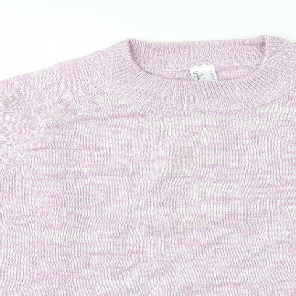 Preworn Womens Purple  Knit Pullover Jumper Size 18