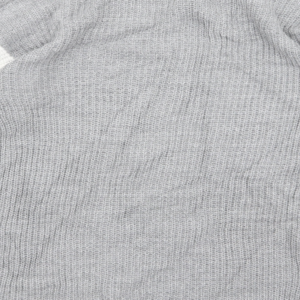 Boohoo Womens Grey   Pullover Jumper Size S