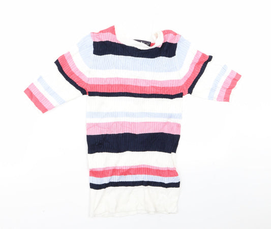 M&S Womens Multicoloured Striped  Pullover Jumper Size M