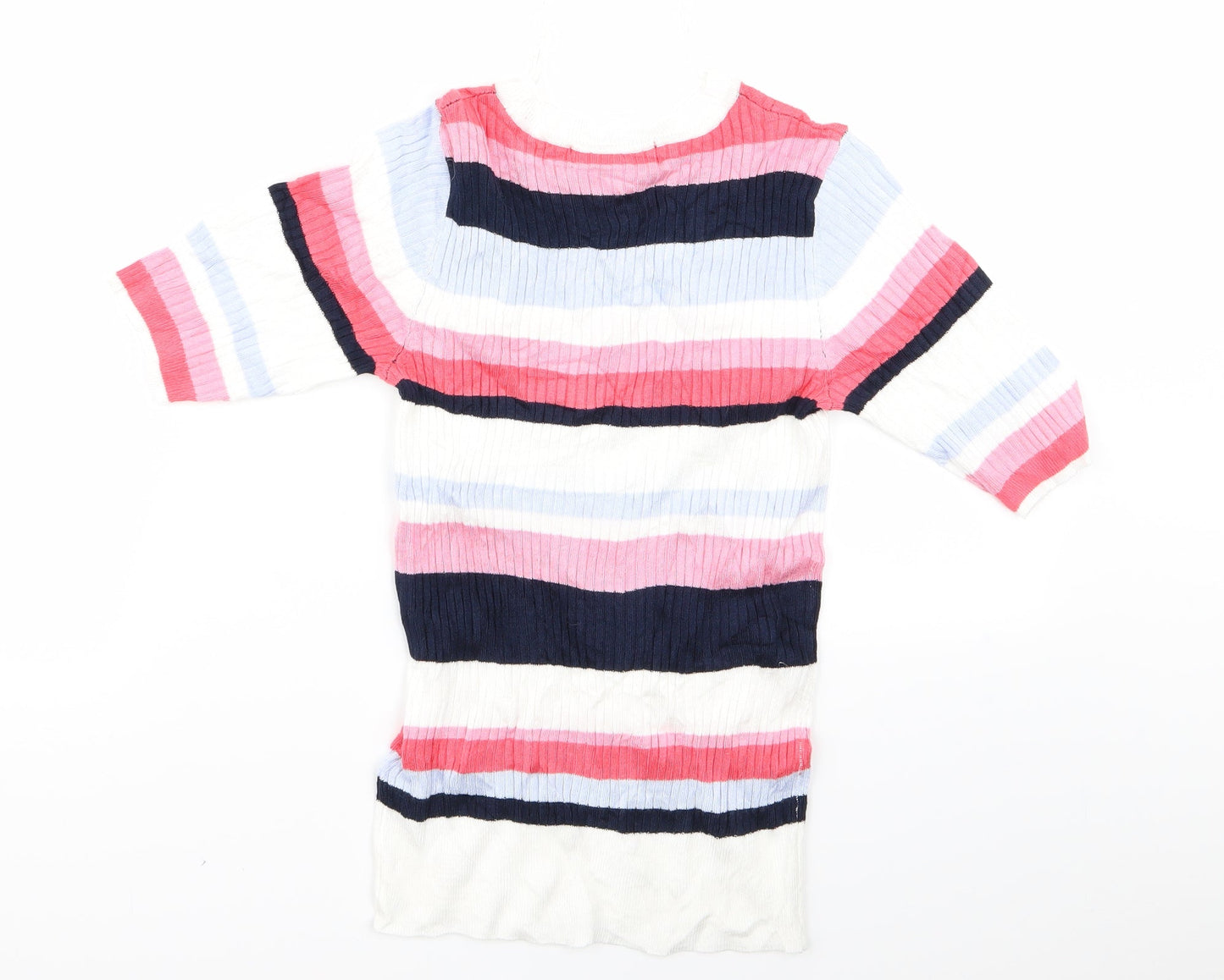 M&S Womens Multicoloured Striped  Pullover Jumper Size M