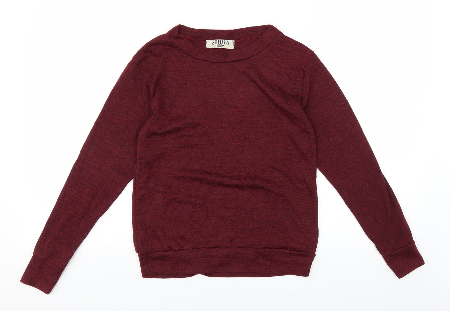 Sophia Mirza Womens Red   Pullover Jumper Size M