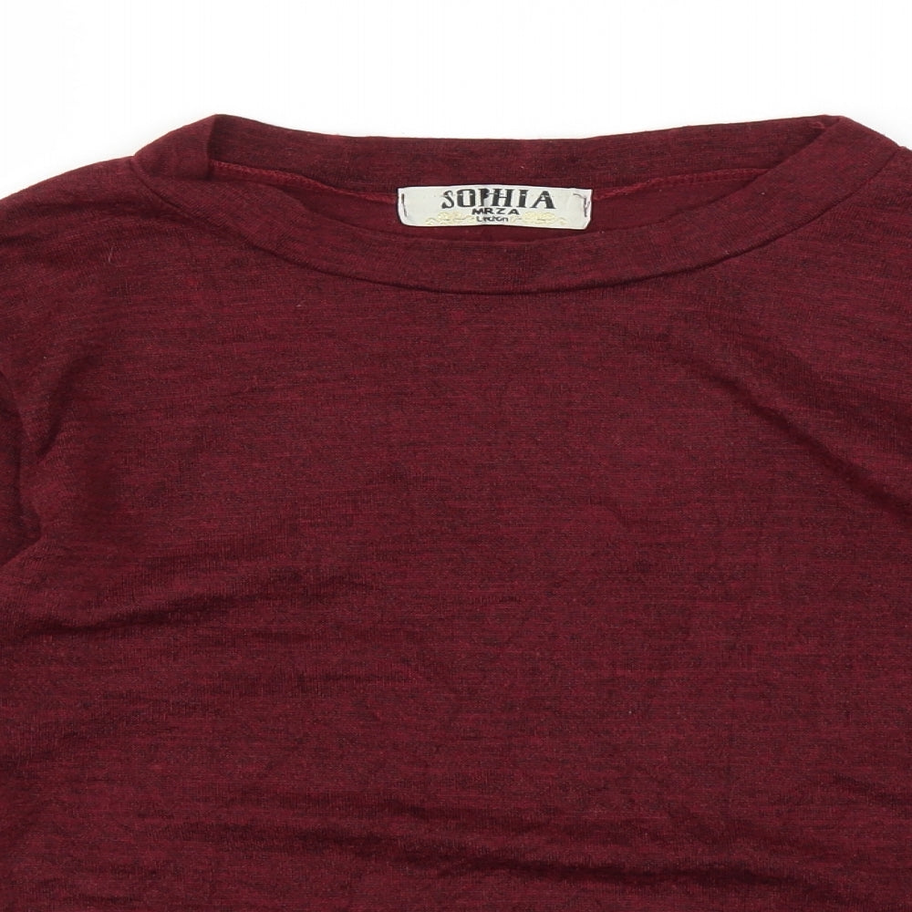 Sophia Mirza Womens Red   Pullover Jumper Size M