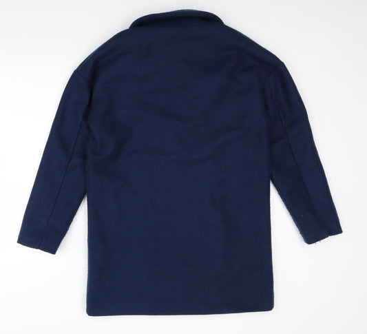 Made in Italy Womens Blue   Jacket Coat Size 8