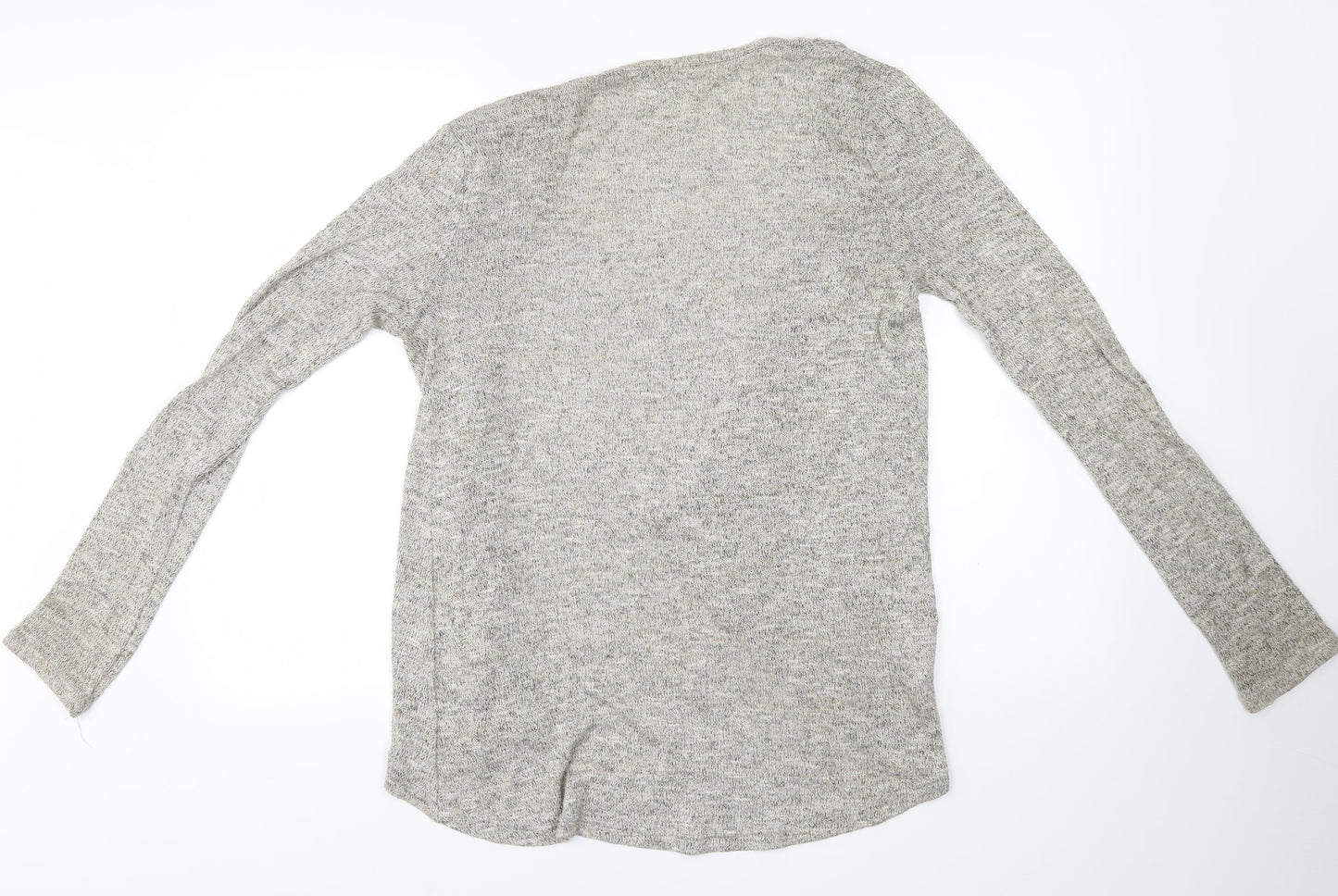 New Look Womens Grey  Fleece Basic Blouse Size 10