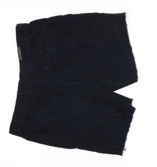 M&S Womens Blue  Corduroy Chino Shorts Size 34 in