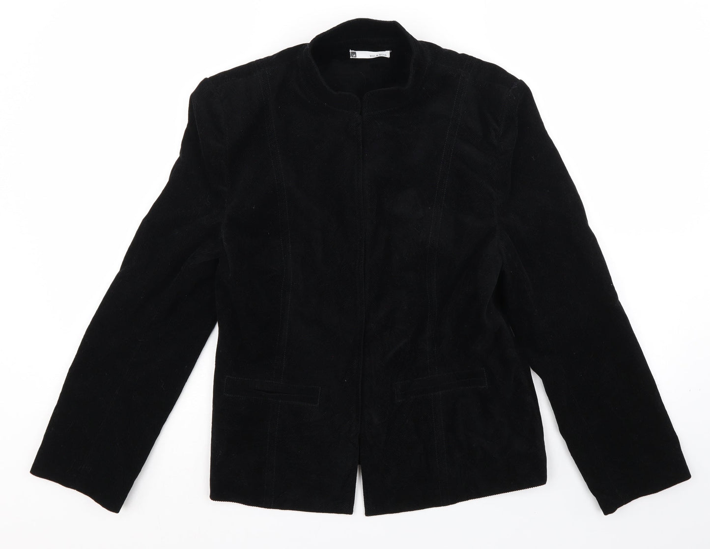 Viz a Viz Womens Black  Flannel Jacket  Size 14