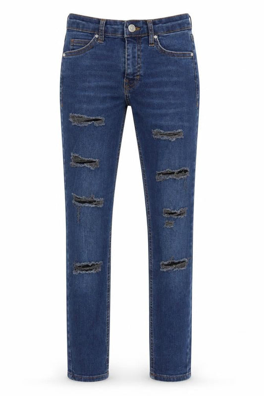 Topshop Mens Blue  Denim Straight Jeans Size 26 L32 in