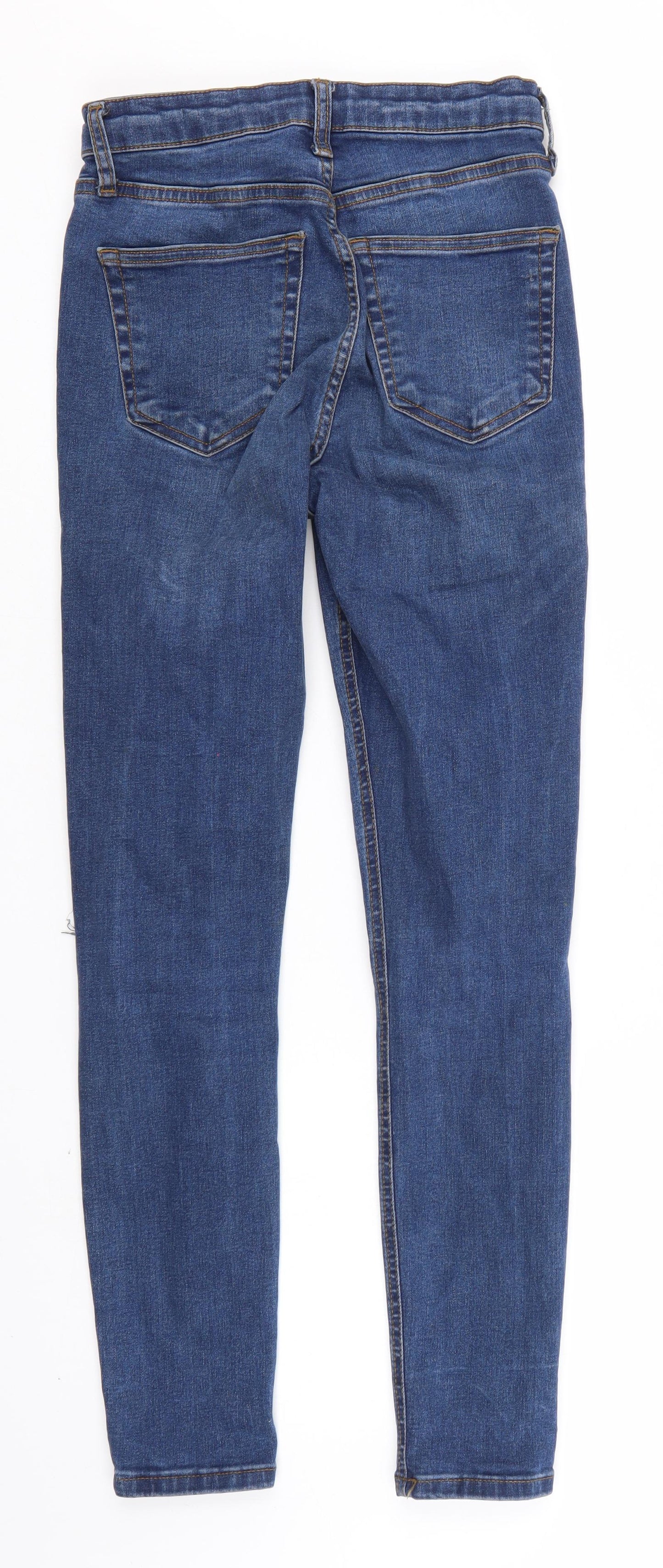 Topshop Mens Blue  Denim Straight Jeans Size 26 L32 in