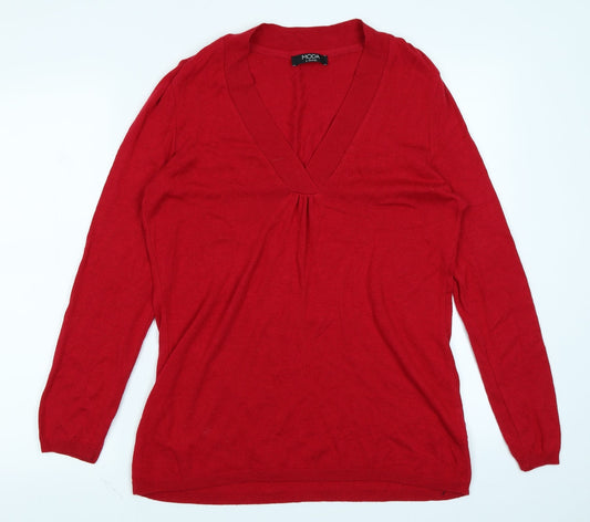 Moda Womens Red   Pullover Jumper Size 12