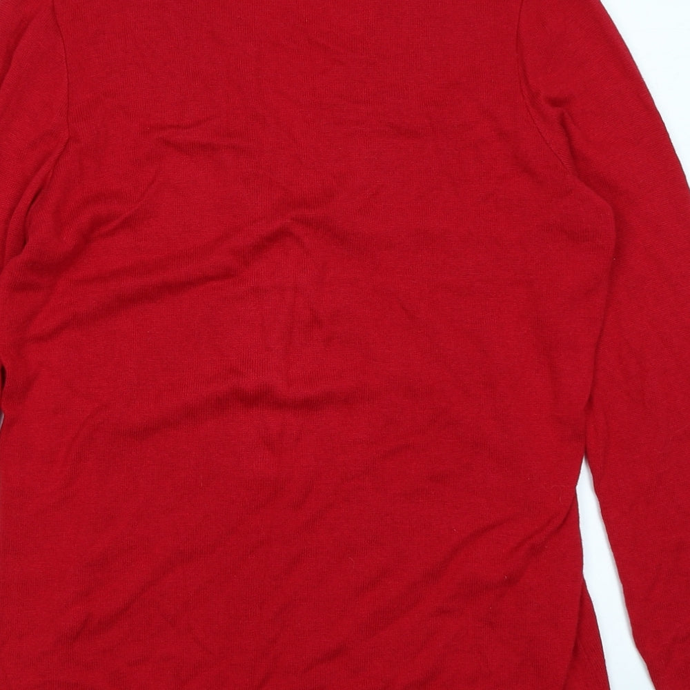 Moda Womens Red   Pullover Jumper Size 12