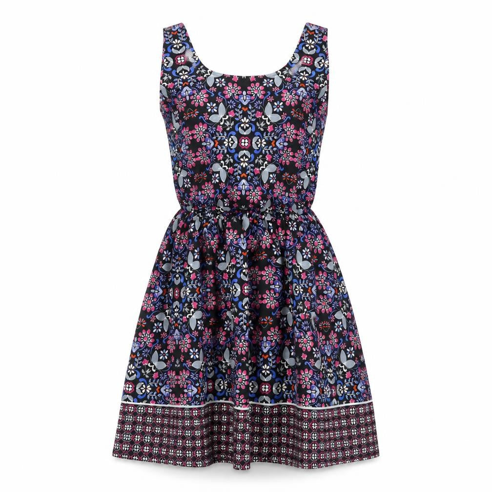 Womens Black Floral  Fit & Flare  Size 12