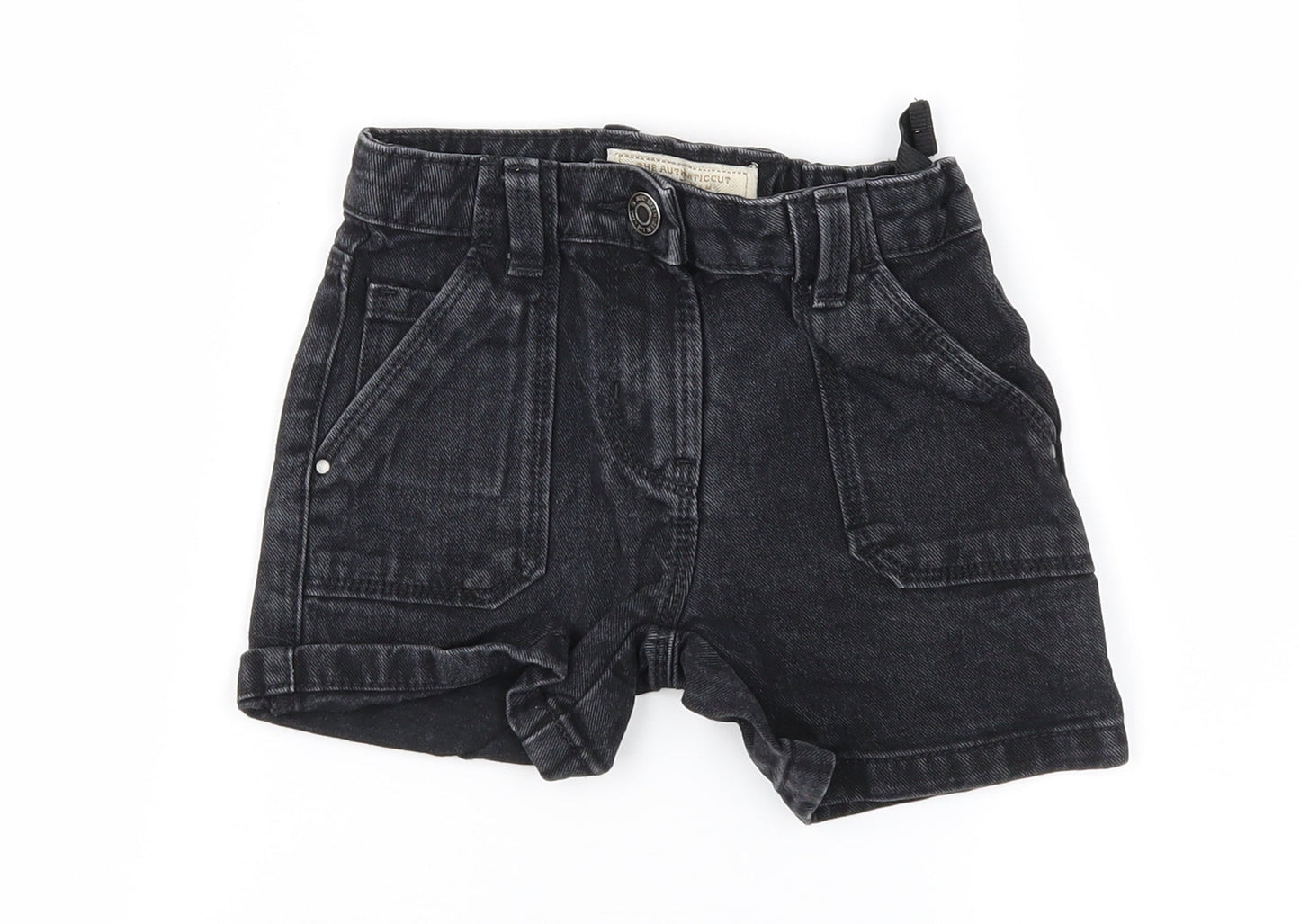 NEXT Girls Black  Denim Mom Shorts Size 3 Years