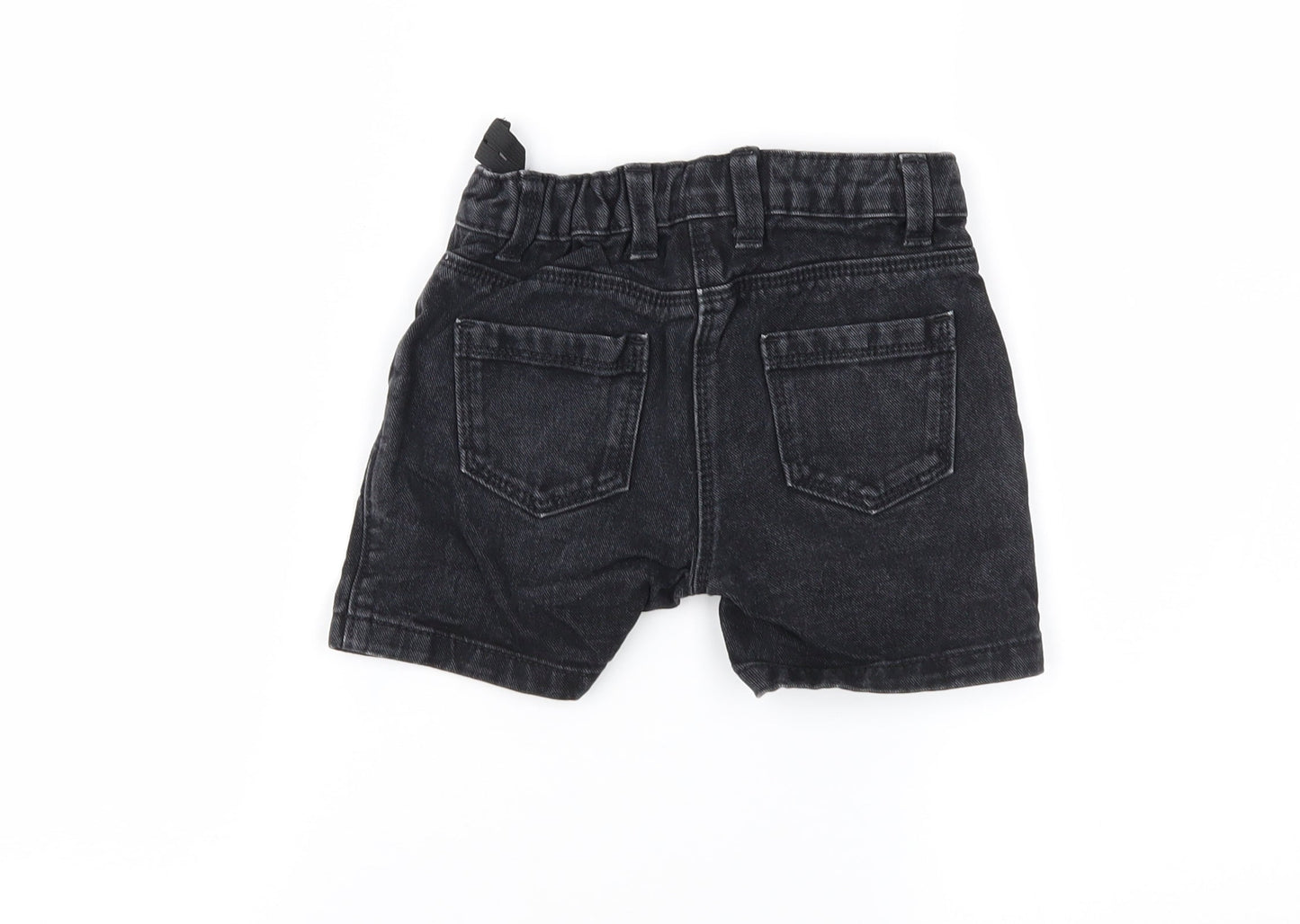 NEXT Girls Black  Denim Mom Shorts Size 3 Years