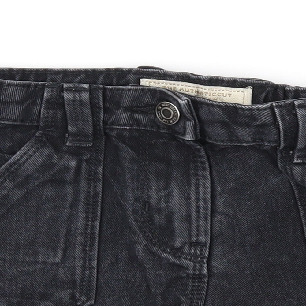 NEXT Girls Black  Denim Mom Shorts Size 3 Years