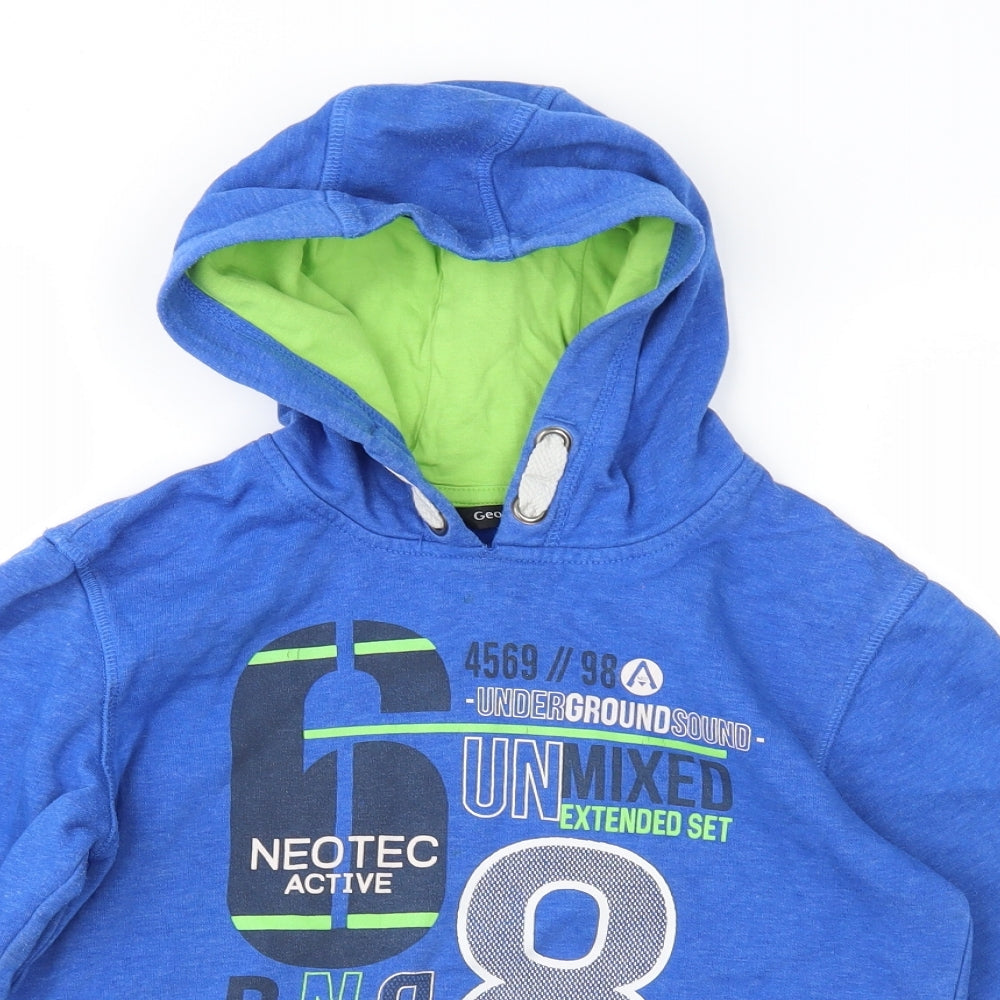 George Boys Blue   Pullover Hoodie Size 7-8 Years