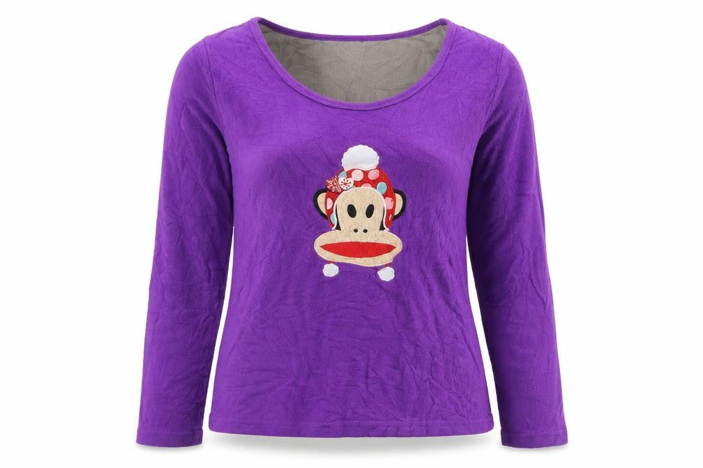 Preworn Womens Purple Solid  Top Pyjama Top Size M