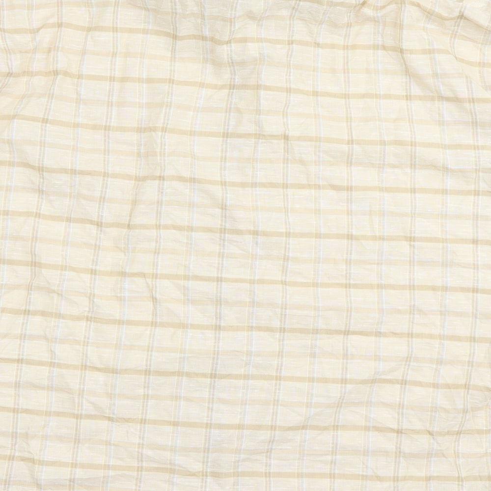 Leisure Mens Beige Check   Button-Up Size XL