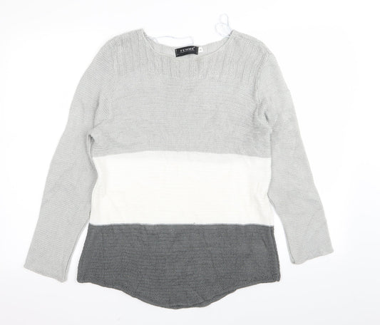 Femme Womens Grey   Pullover Jumper Size S