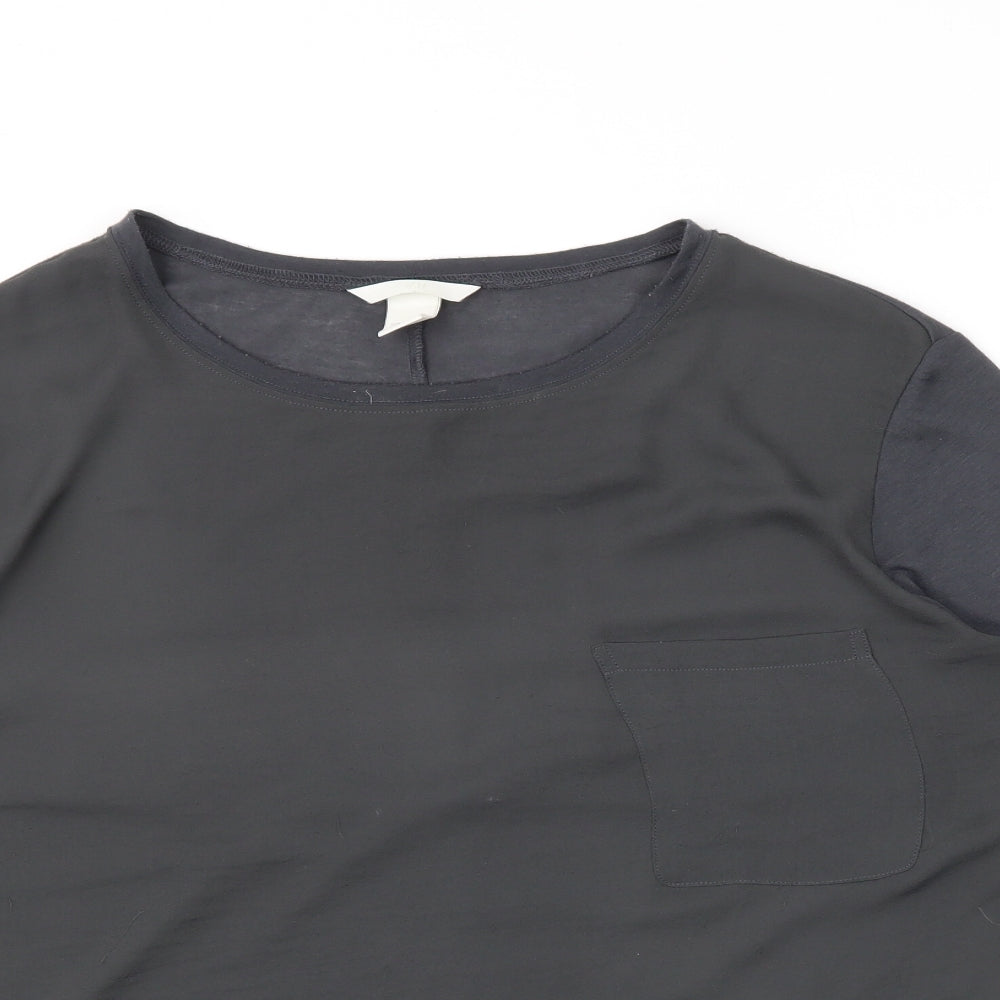 H&M Womens Grey   Basic T-Shirt Size L