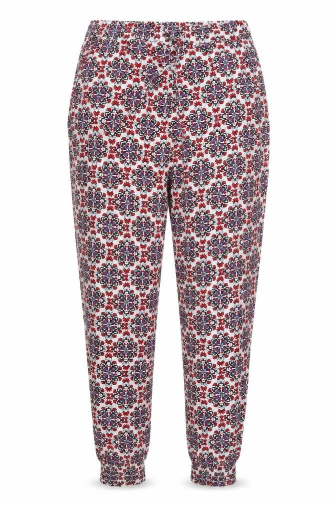 H&M Womens Purple Argyle/Diamond  Jogger Trousers Size 10 L25 in - Stretch waistband