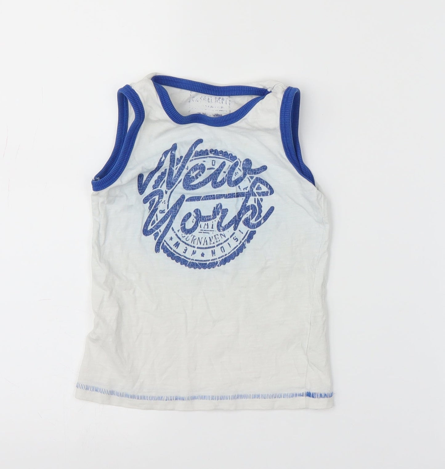 Matalan Boys White   Basic Tank Size 5 Years