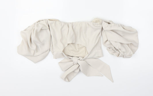 River Island Womens Beige   Cropped Blouse Size 8