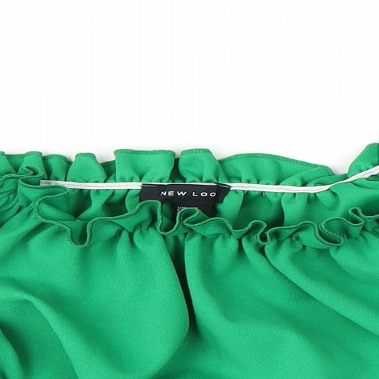New Look Womens Green   Cropped Blouse Size 8