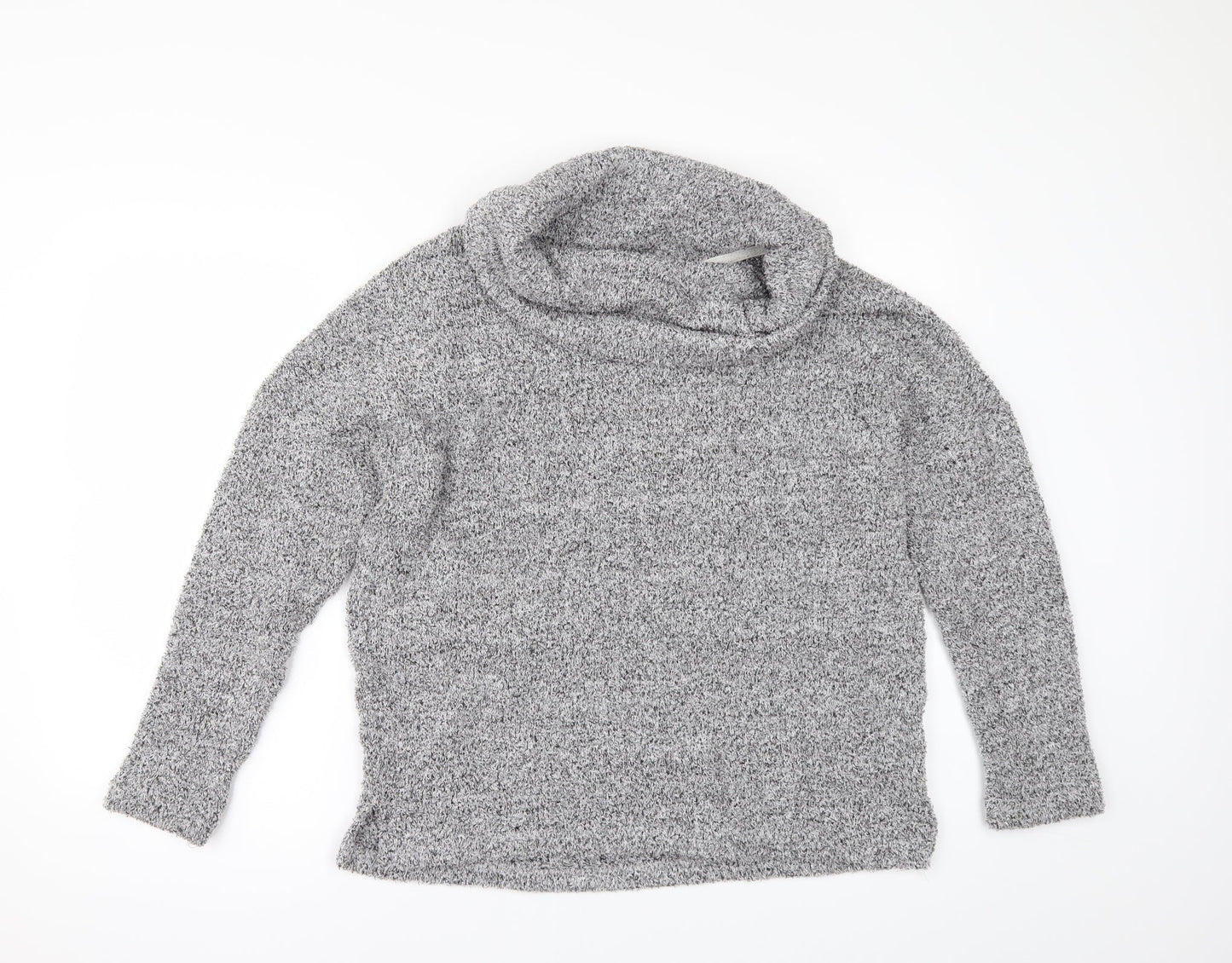 NEXT Womens Grey Solid Fleece Top Pyjama Top Size S