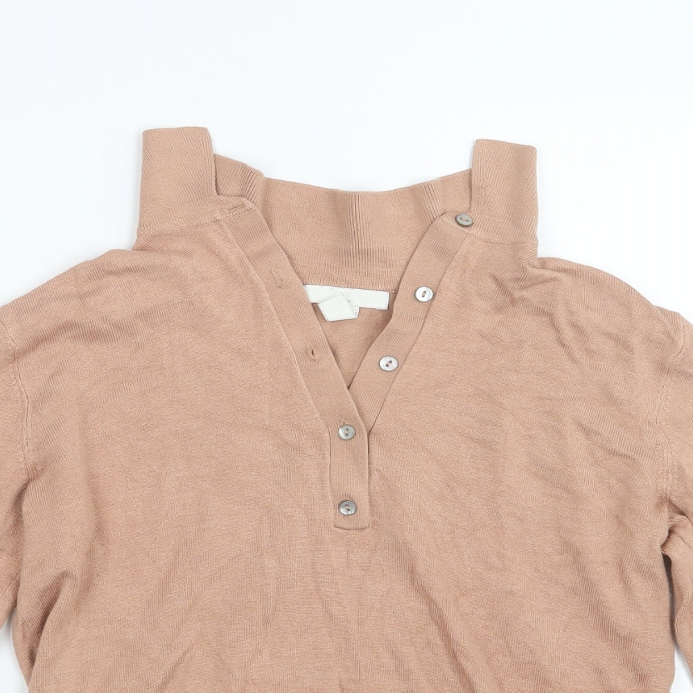 H&M Womens Beige   Basic T-Shirt Size XS