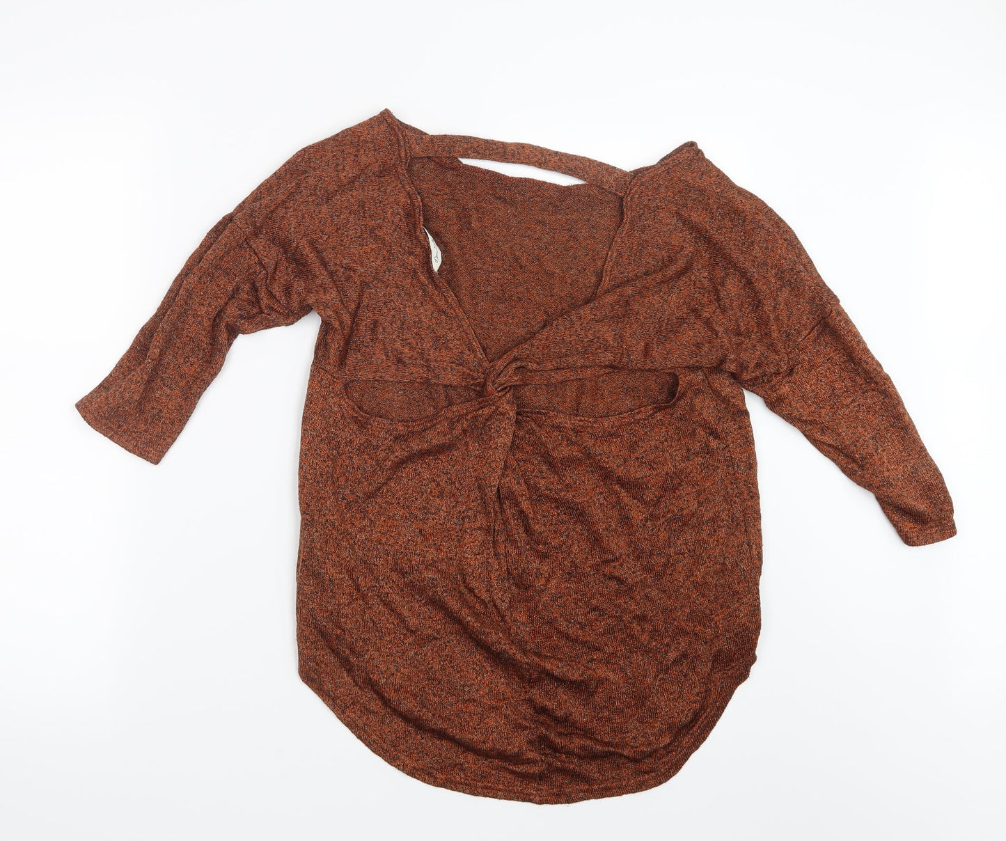 Miss Selfridge Womens Orange   Basic T-Shirt Size 8