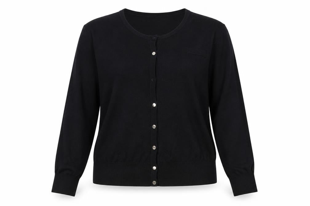 Incorporatewear Womens Black  Knit Cardigan Jumper Size L