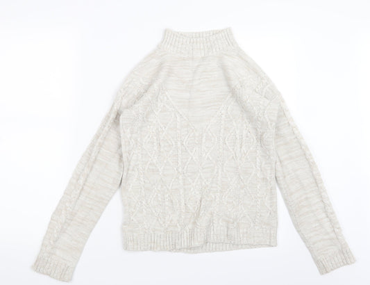 Papaya Womens Beige  Knit Pullover Jumper Size S