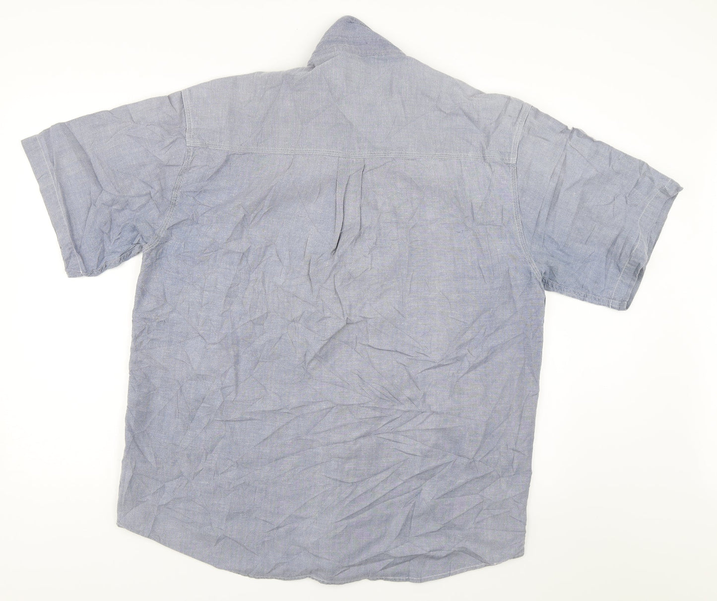 Haggar Mens Blue    Button-Up Size L