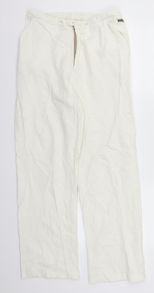 Preworn Womens White  Denim Trousers  Size M L28 in