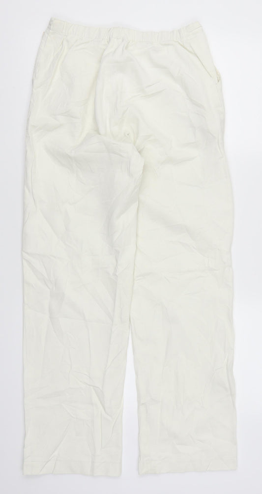 Preworn Womens White  Denim Trousers  Size M L28 in