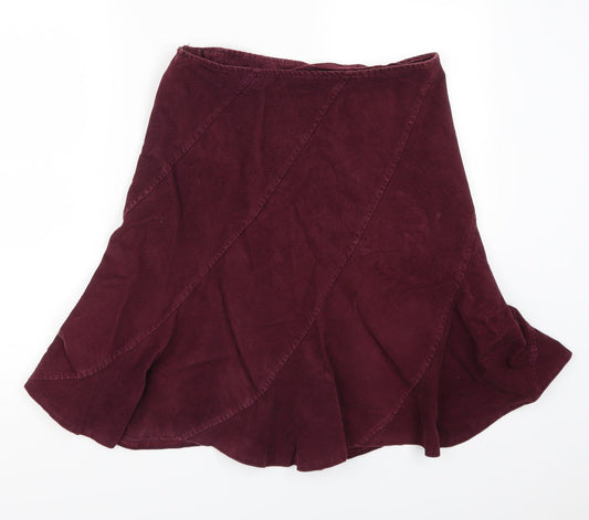 Ice Womens Purple  Corduroy Flare Skirt Size 32 in
