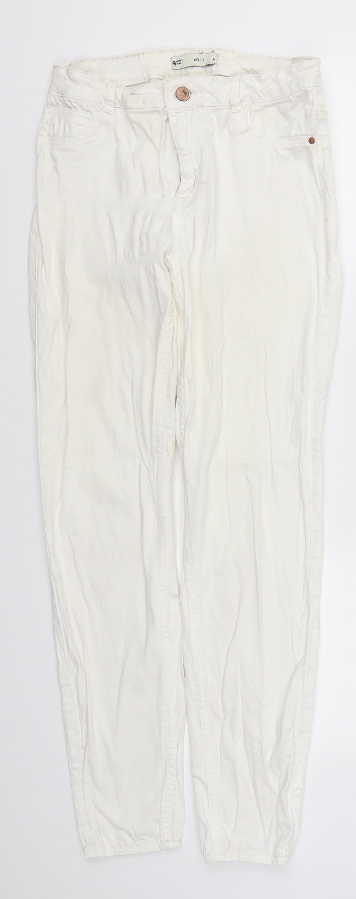 Gina Tricot Womens White  Denim Skinny Jeans Size M L28 in