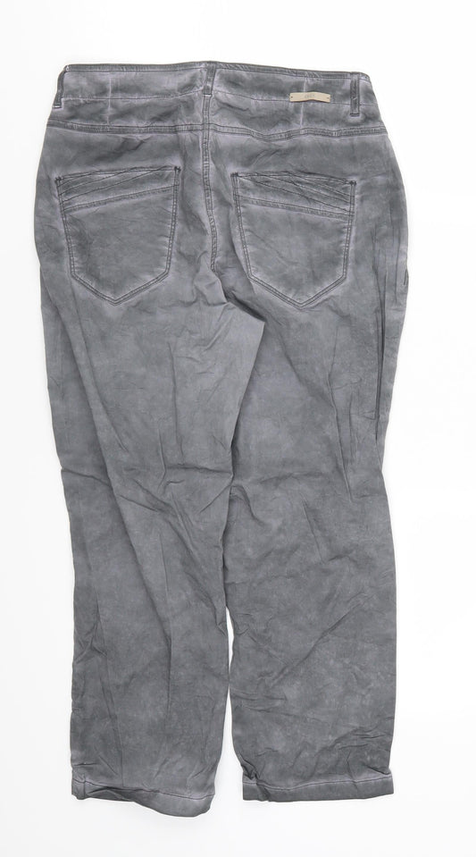 Cecil Womens Grey   Cropped Trousers Size 26 in L21 in