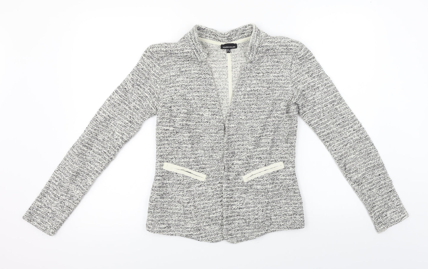Warehouse Womens Grey   Cardigan Jumper Size 8